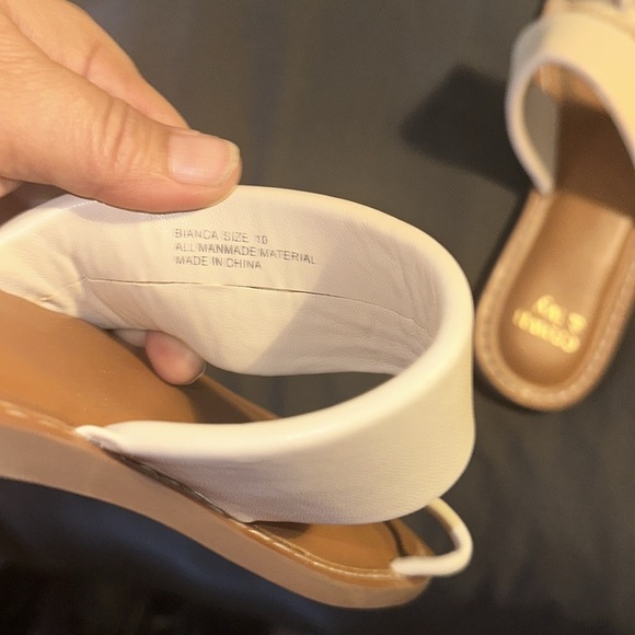 Crown & Ivy slip on sandals. Off-white color Size 10M. Soft and padded - Picture 2 of 4